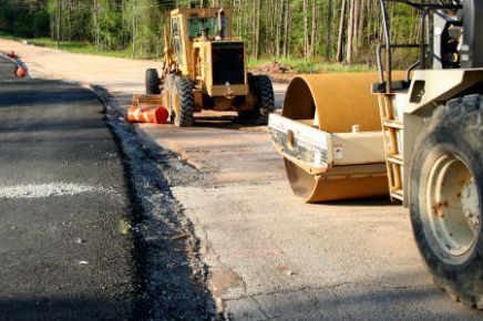 Asfaltverwerking landweg 